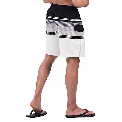 Men s G III Sports by Carl Banks Black Las Vegas Raiders Jump Shot Volley Swim Trunks