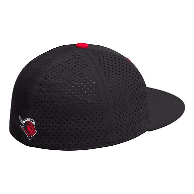 Men's adidas Black Rutgers Scarlet Knights On-Field Baseball Fitted Hat