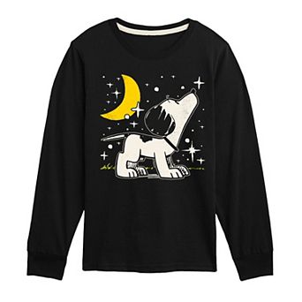 Boys 8-20 Peanuts 1950s Snoopy Stars Long Sleeve Graphic Tee