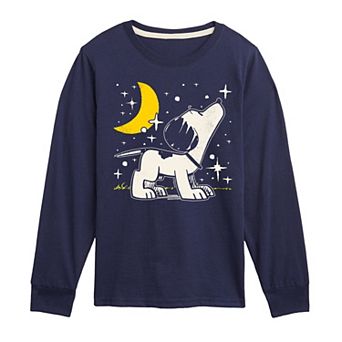 Boys 8-20 Peanuts 1950s Snoopy Stars Long Sleeve Graphic Tee