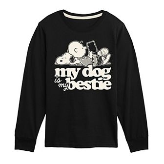 Boys 8-20 Peanuts My Dog Is My Bestie Long Sleeve Graphic Tee