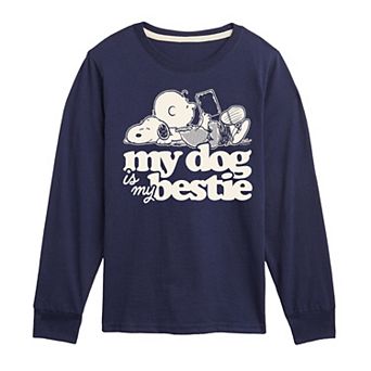 Boys 8-20 Peanuts My Dog Is My Bestie Long Sleeve Graphic Tee