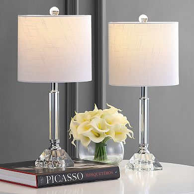 Dana Crystal Columnmetal Led Table Lamp (set Of 2)