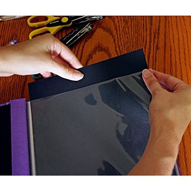 Zink Cloth Covered Scrapbook Album, 8" X 8” Large Photo Album Scrapbook With Front Picture Window