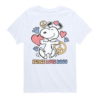 Boys 8-20 Peanuts Peace Love Dogs Graphic Tee