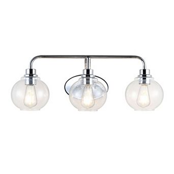 Sandrine Iron/seeded Glass Cottage Rustic Led Vanity Light