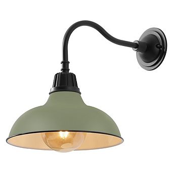 Aurora Farmhouse Industrial Indoor/outdoor Iron Led Gooseneck Arm Sconce