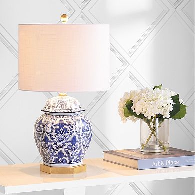Gretchen Ginger Jar Ceramicmetal Led Table Lamp