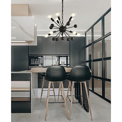 Orbit Adjustable Iron Modern Industrial Sputnik Led Chandelier