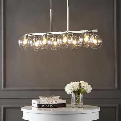 Julian Farmhouse Bohemian Iron/glass Linear Led Pendant