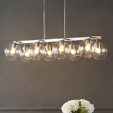 Julian Farmhouse Bohemian Iron/glass Linear Led Pendant