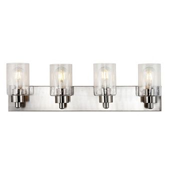 Irving Seeded Glass/iron Modern Contemporary Led Vanity Light