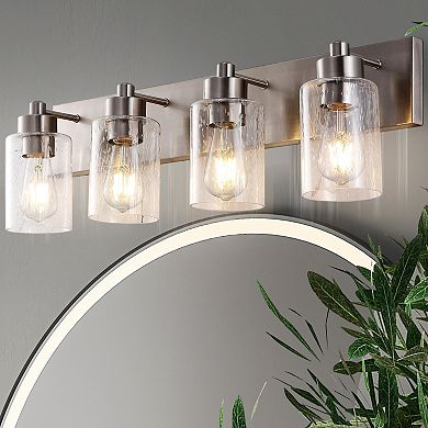 Irving Seeded Glass/iron Modern Contemporary Led Vanity Light