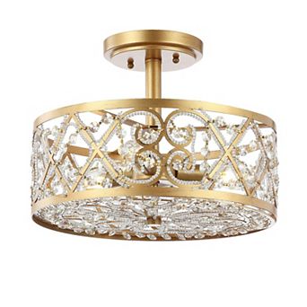 Leila Ironcrystal Modern Glam Led Flush Mount