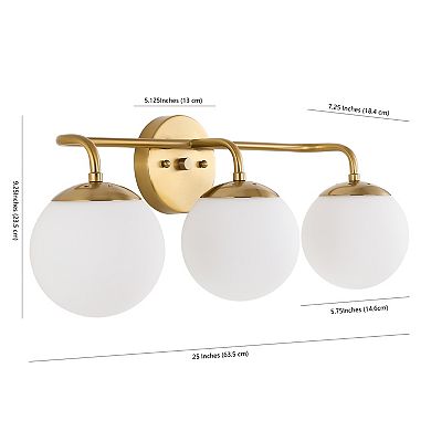 Louis Parisian Globe Metalfrosted Glass Modern Contemporary Led Vanity