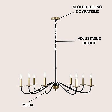Wicklow Bohemian Farmhouse Iron LED Chandelier