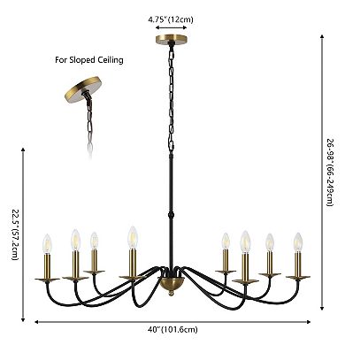 Wicklow Bohemian Farmhouse Iron LED Chandelier