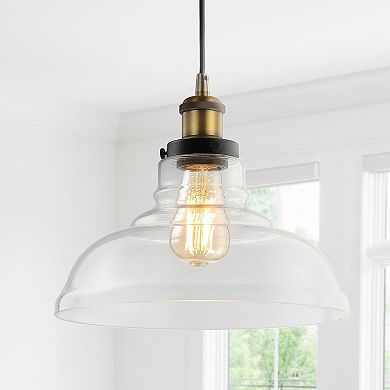 Litchfield Farmhouse Metal/glass Led Pendant