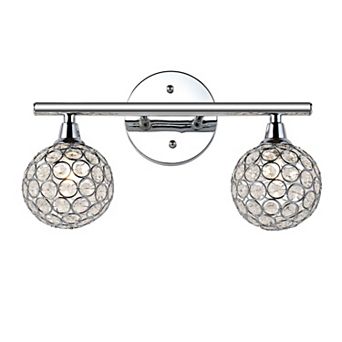 Maeve Iron/glass Contemporary Glam Led Vanity Light