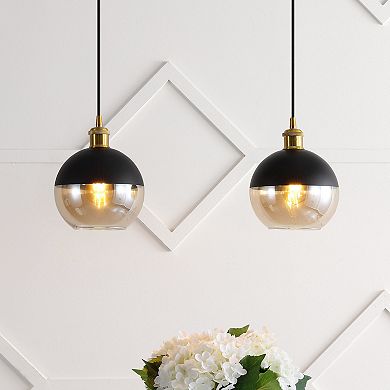 Nixon 1-light Mid-century Modern Metal/glass Adjustable Drop Globe Led Pendants