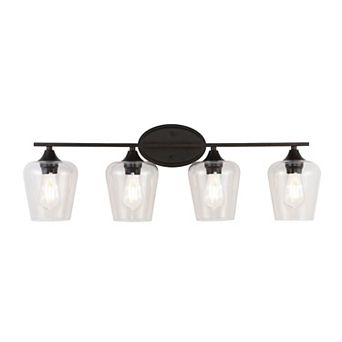 Jayne Iron/glass Cottage Rustic Led Vanity Light