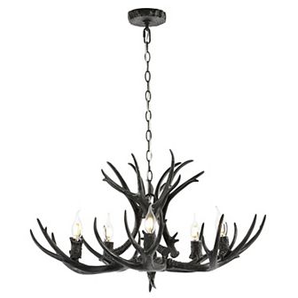 Eldora Adjustable Resin Antler Led Chandelier
