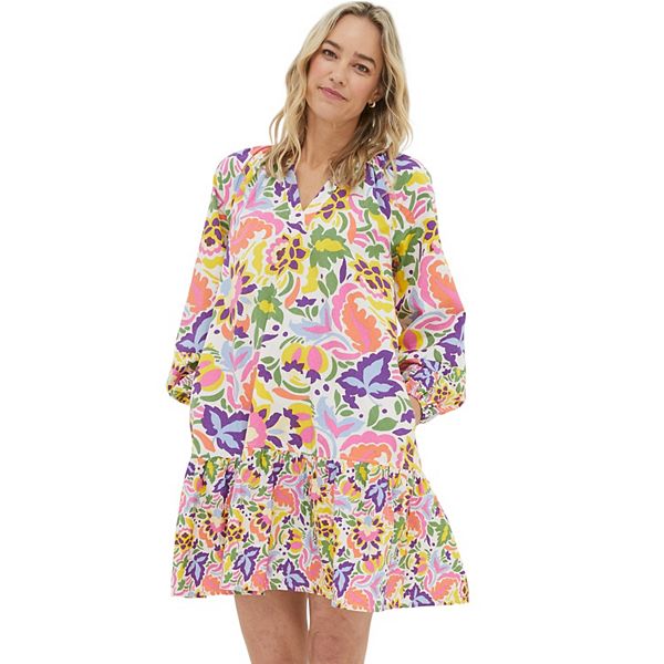 Fatface Women's Amy Art Floral Tunic dress