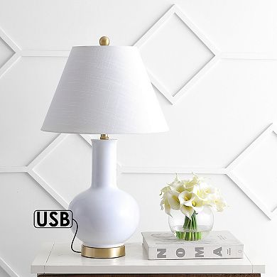 Han Ceramiciron Contemporary Usb Charging Led Table Lamp