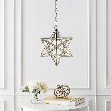 Stella Moravian Star Metal/clear Glass Led Pendant