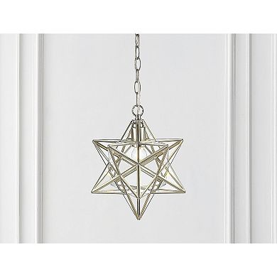 Stella Moravian Star Metal/clear Glass Led Pendant