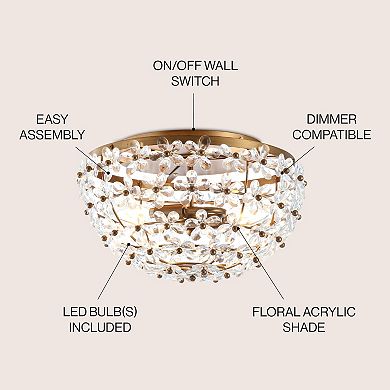 Isabelle Metal/acrylic Led Flush Mount