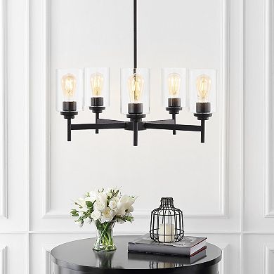 Orpheus Farmhouse Industrial Iron Cylinder Led Chandelier
