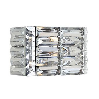 Evelyn Crystal Rectangle Ironcrystal Glam Modern Led Vanity Light