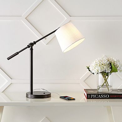 Troy Classic Contemporary Iron Led Task Lamp With Usb Charging Port