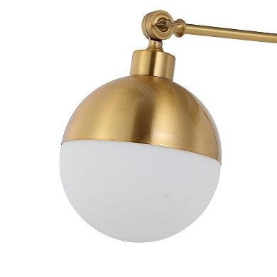 Alba Mid Century Modern Arm Adjustable Iron/glass Led Sconce