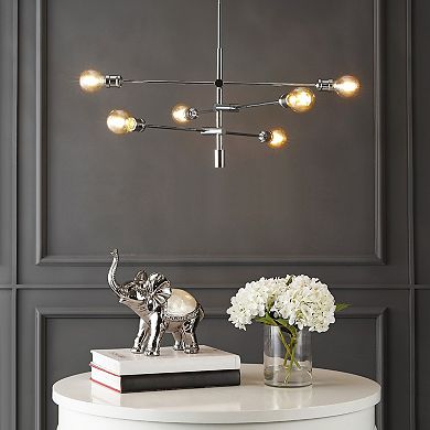 Atlas Modern Vintage Iron Arm Adjustable Led Chandelier