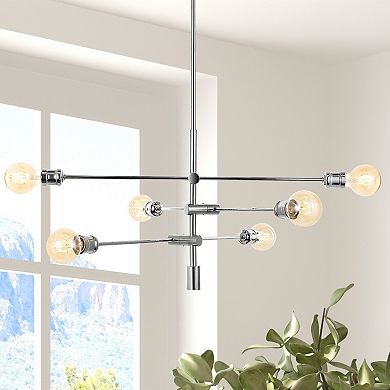 Atlas Modern Vintage Iron Arm Adjustable Led Chandelier