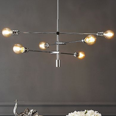 Atlas Modern Vintage Iron Arm Adjustable Led Chandelier