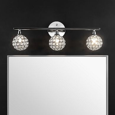 Maeve Iron/glass Contemporary Glam Led Vanity Light