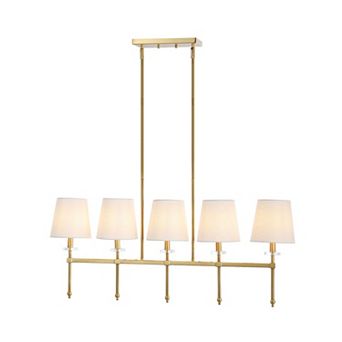 Sophie Modern Midcentury Iron Linear Led Pendant