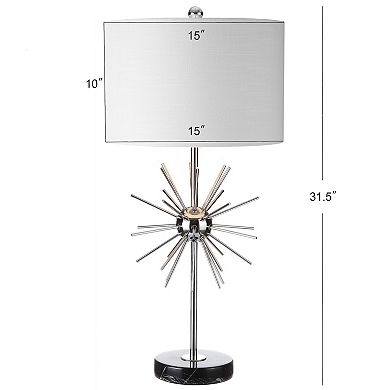 Aria Metal/marble Led Table Lamp (set Of 2)