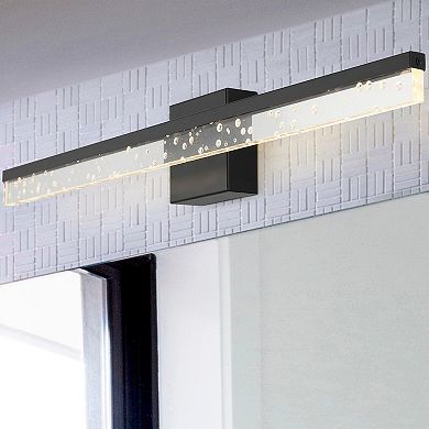 Mario Modern Contemporary Iron/seeded Acrylic Integrated Led Vanity Light