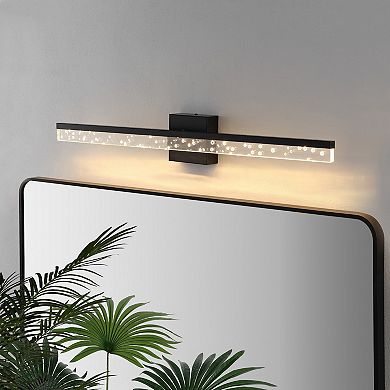 Mario Modern Contemporary Iron/seeded Acrylic Integrated Led Vanity Light