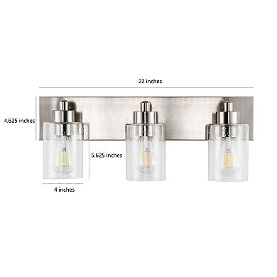 Irving Seeded Glass/iron Modern Contemporary Led Vanity Light