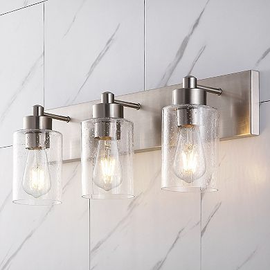 Irving Seeded Glass/iron Modern Contemporary Led Vanity Light