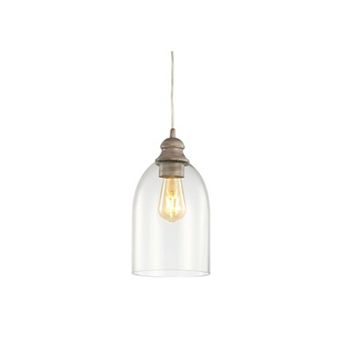 Fontaine Adjustable Greige Glass Led Pendant