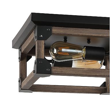 Cheshire Iron Rustic Farmhouse Led Flush Mount