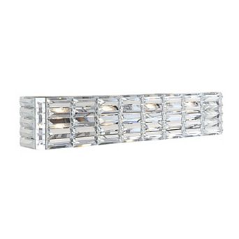 Evelyn Crystal Rectangle Ironcrystal Glam Modern Led Vanity Light