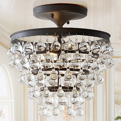 Toronto Metal/crystal Led Flush Mount
