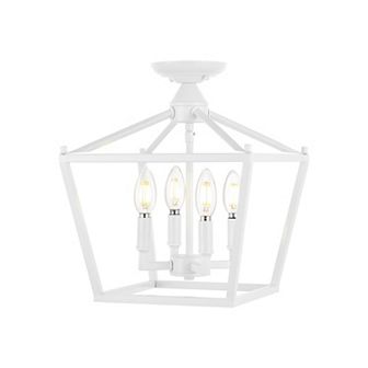 Plains Mini Lantern Iron Modern Farmhouse Led Flush Mount